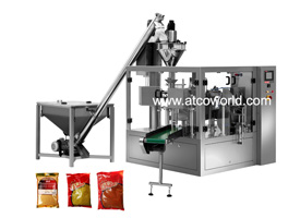 Powder Measure-Fill-Seal Production Line For Preformed Plastic Bags