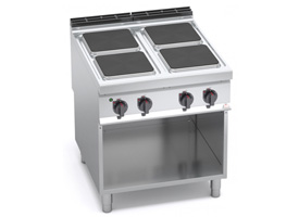 4 Square Plate Electric Cooker on Cabinet
