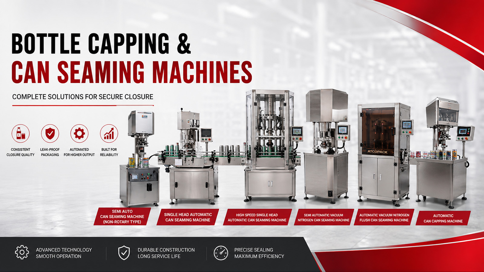 Bottle Capping & Can Seaming Machines: Types & Applications