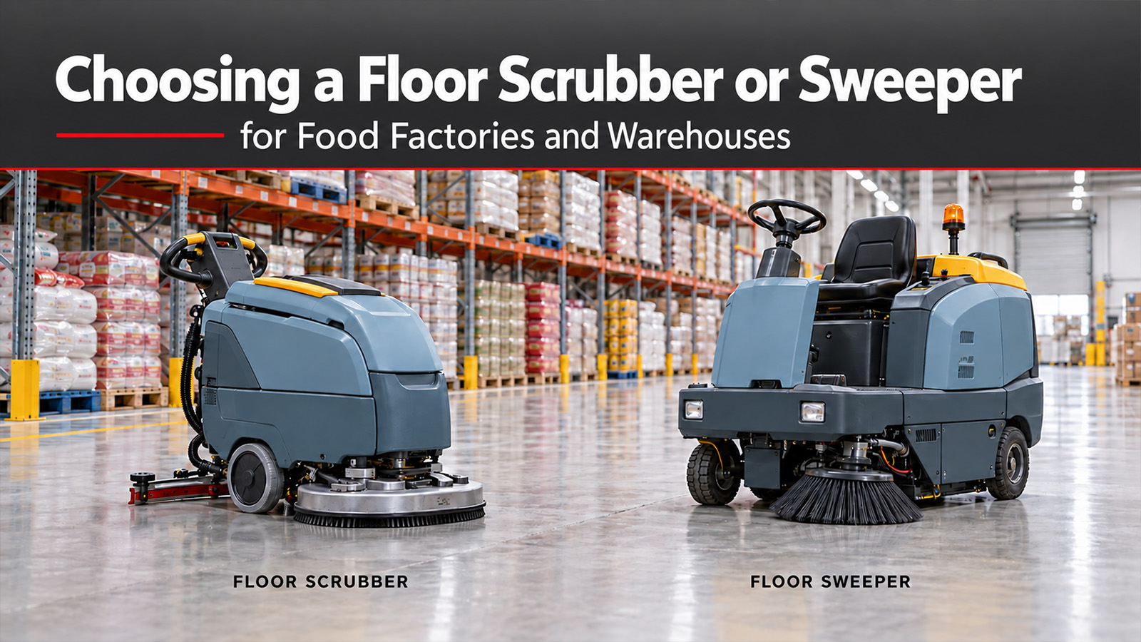 Choosing a Floor Scrubber or Sweeper for Food Factories and Warehouses