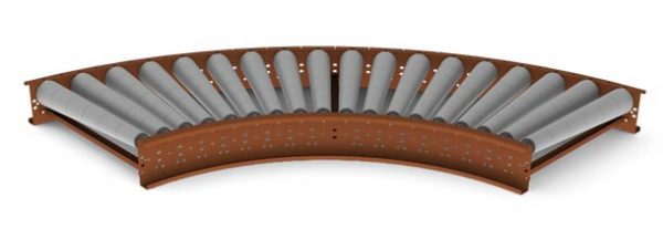 Curve roller conveyor