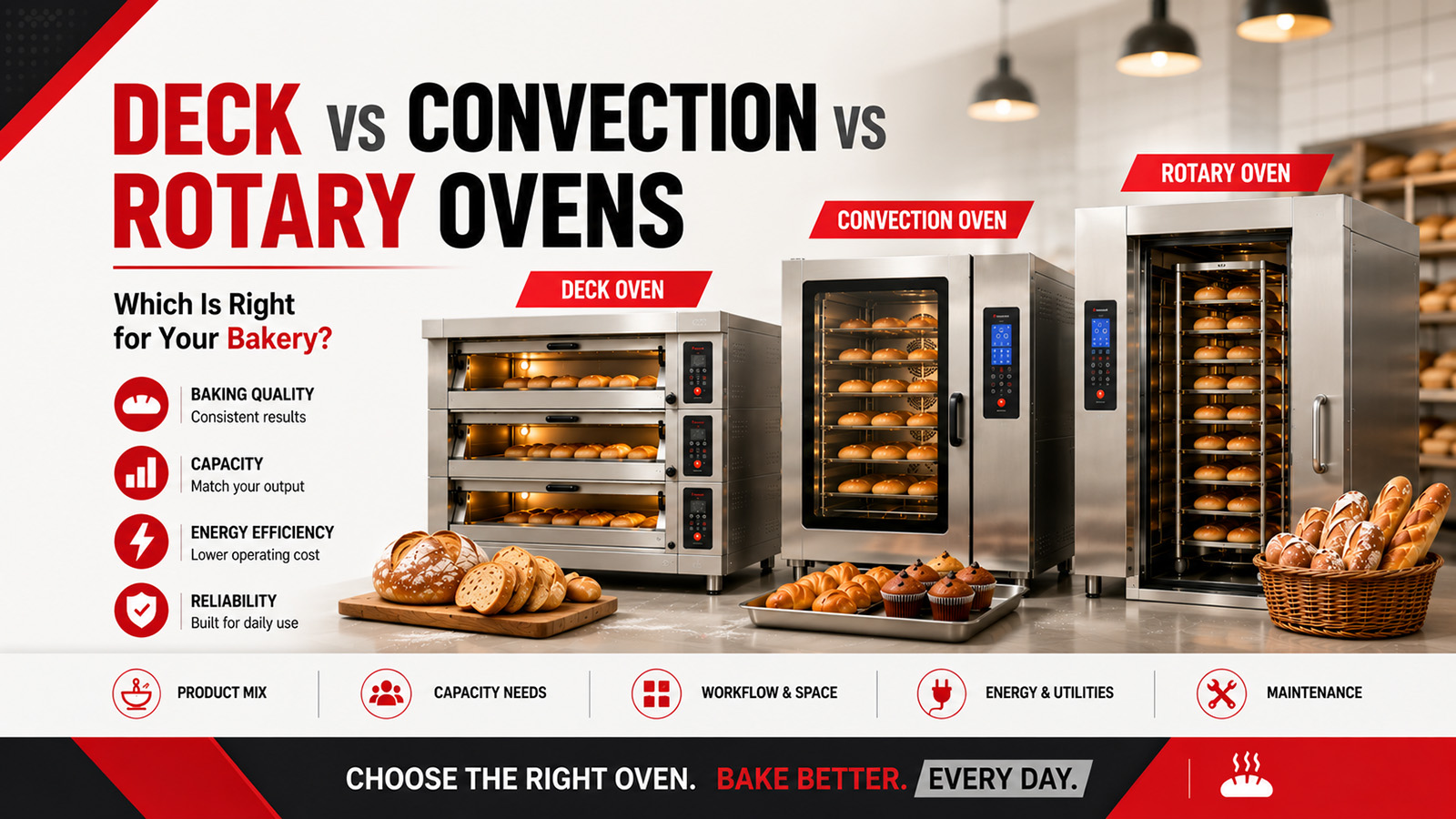 Deck vs Convection vs Rotary Ovens: Which Is Right for Your Bakery?