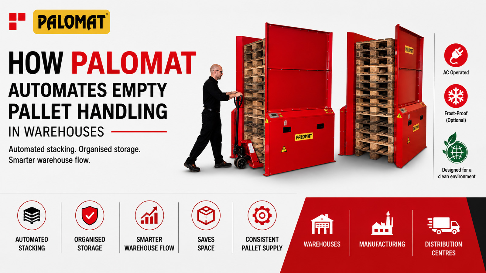 How PALOMAT Automates Empty Pallet Handling in Warehouses
