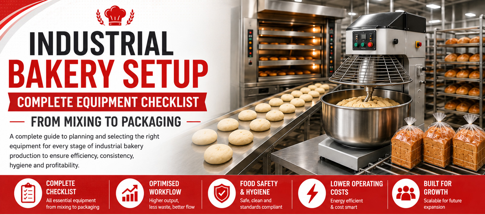 Industrial Bakery Setup: Complete Equipment Checklist from Mixing to Packaging
