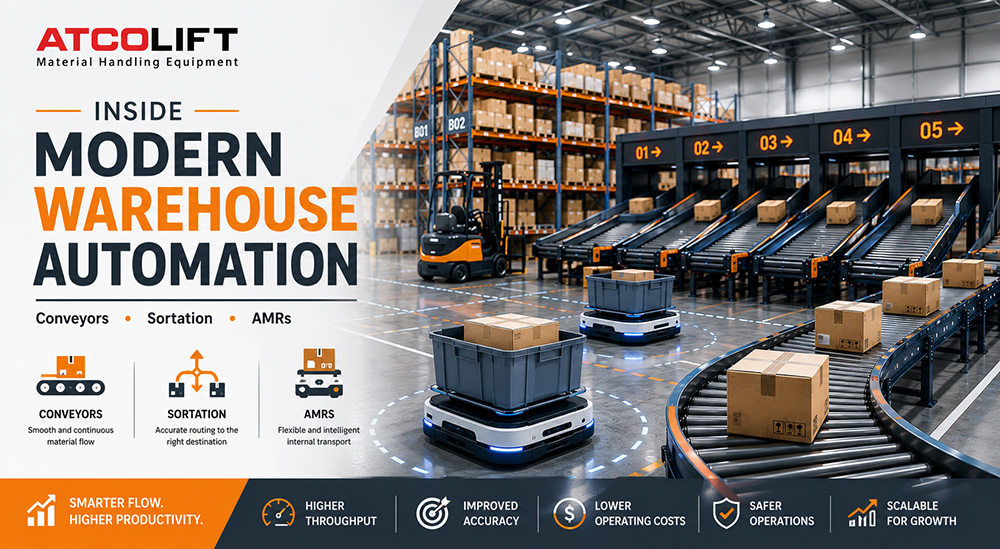 Inside Modern Warehouse Automation: Conveyors, Sortation & AMRs