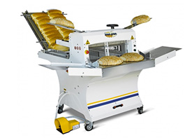 Automatic Bread Slicer with Motorized Belts
