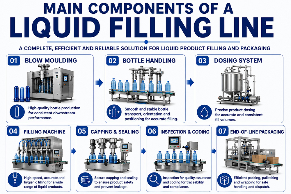 Main Components of a Liquid Filling Line