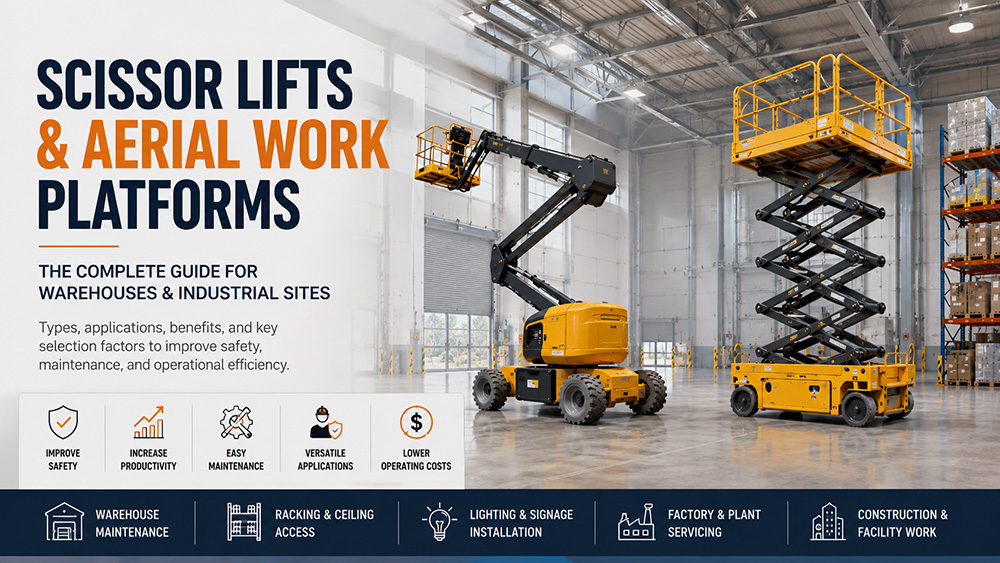 Scissor Lifts and Aerial Work Platforms for Warehouses and Industrial Sites