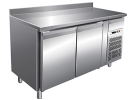 Two Refrigerated Counter With Back Splash - Chiller & Freezer