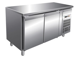 Two Refrigerated Counter Without Back Splash - Chiller & Freezer